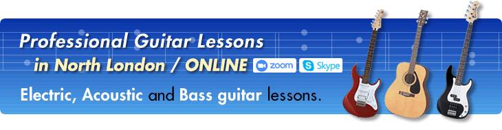 Guitar Lessons, Guitar Teacher offering Electric guitar, Acoustic guitar and Bass Guitar Tuition, West Finchley, North and Central London